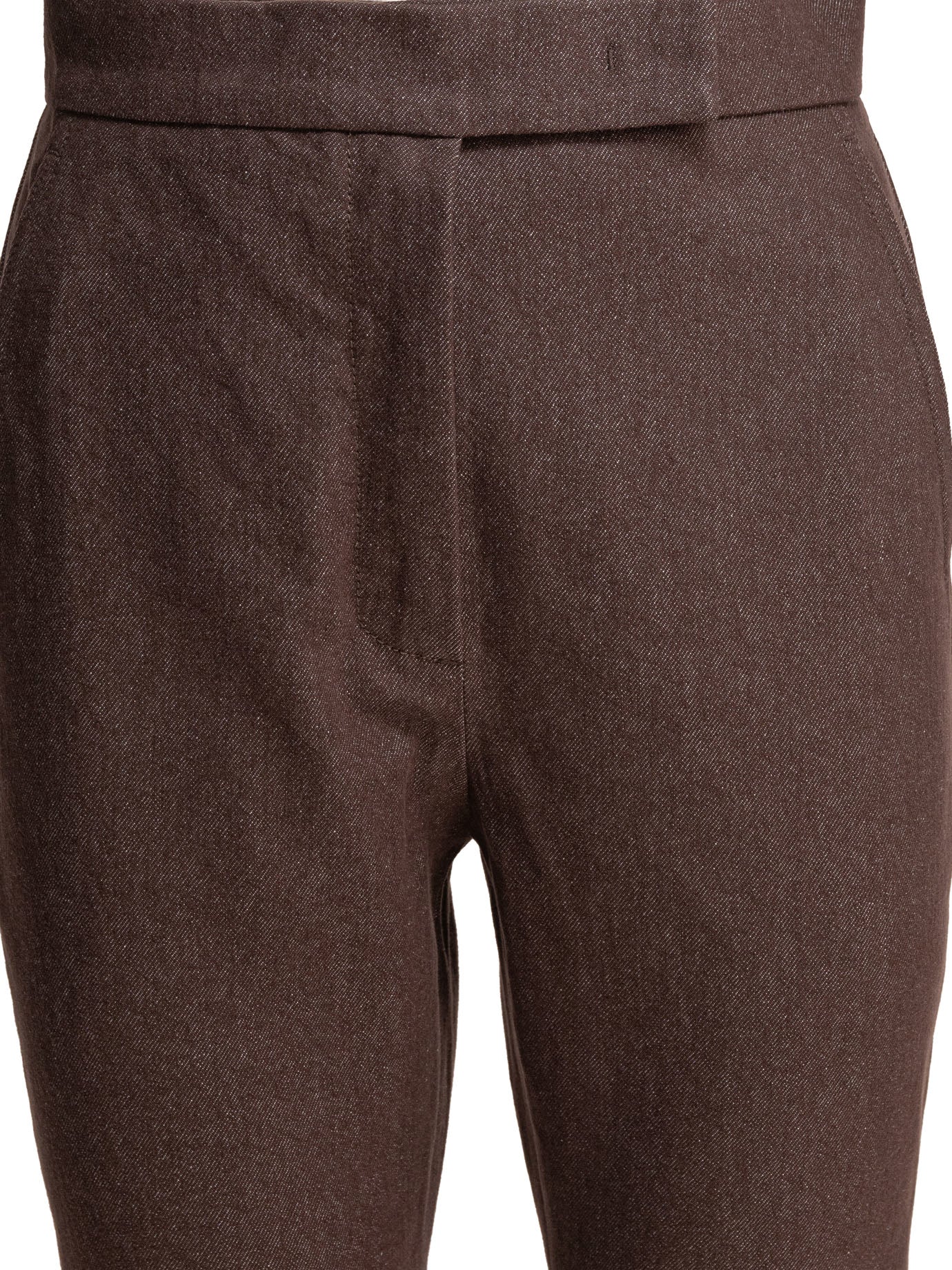 Denim-effect cotton trousers Trousers