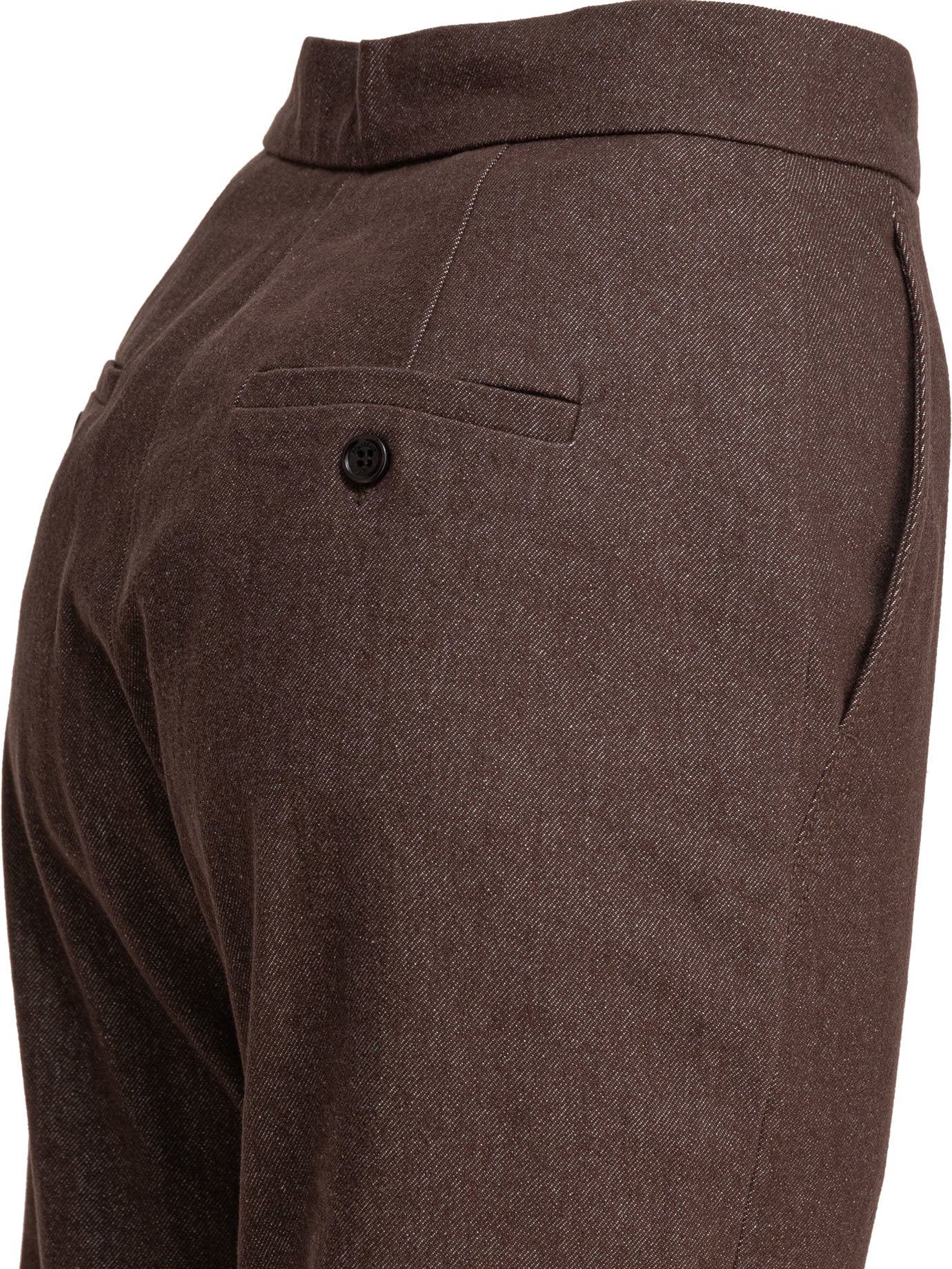 Denim-effect cotton trousers Trousers