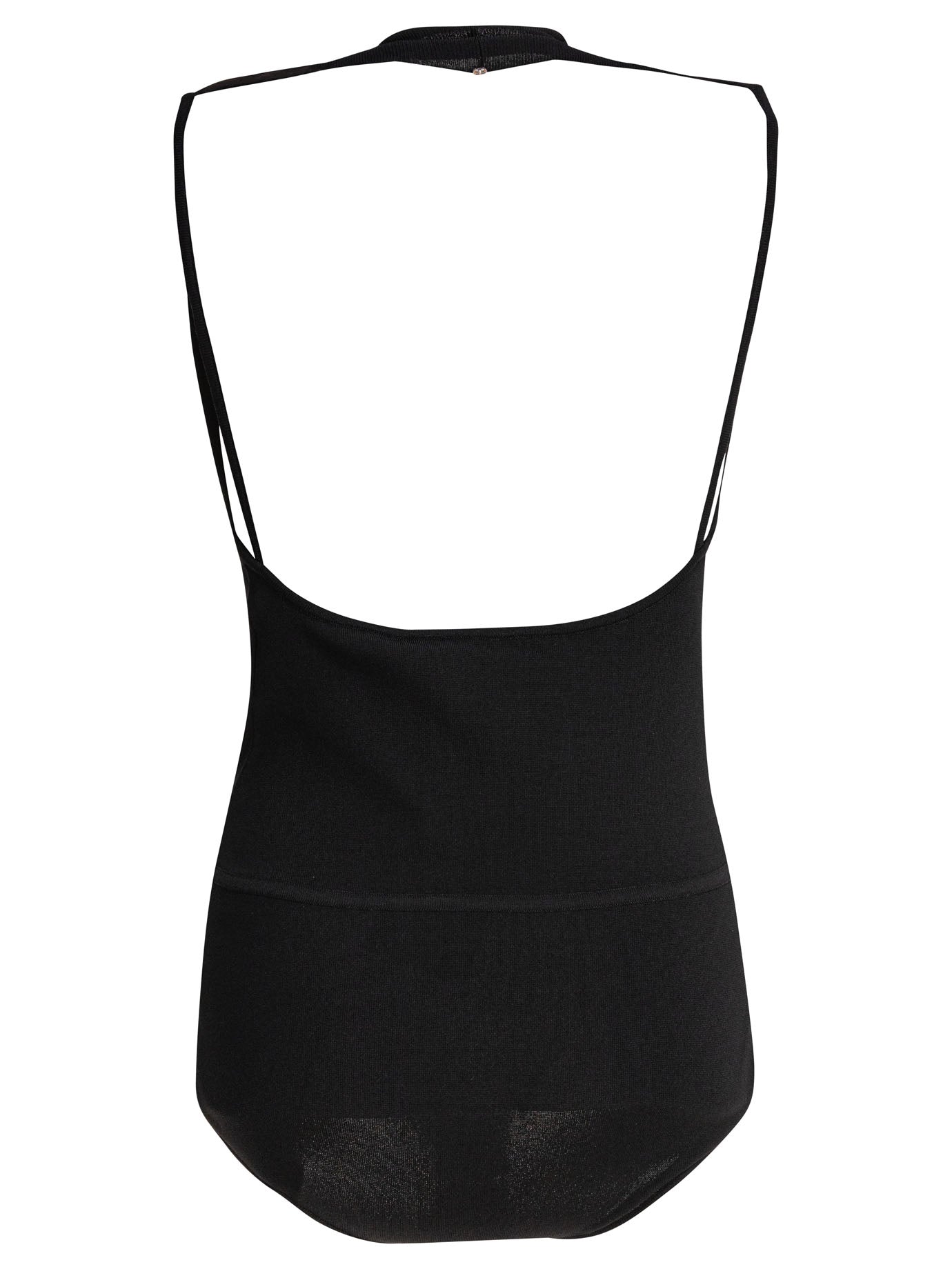Sleeveless draped bodysuit Tops