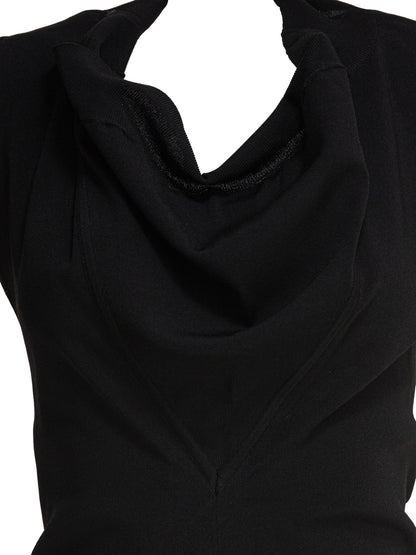Sleeveless draped bodysuit Tops