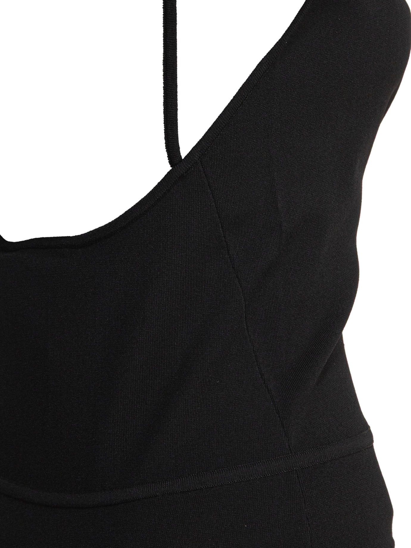 Sleeveless draped bodysuit Tops