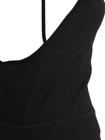 Sleeveless draped bodysuit Tops