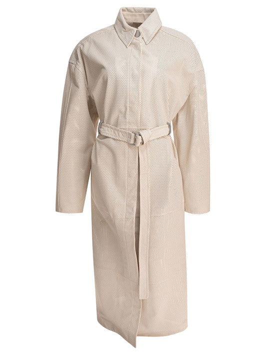 Trench coat with leather belt Jackets and Coats