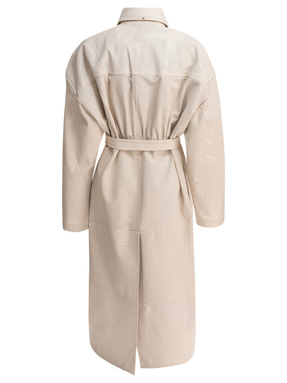 Trench coat with leather belt Jackets and Coats