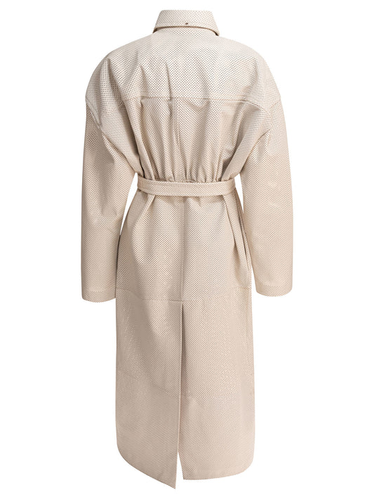 Trench coat with leather belt Jackets and Coats