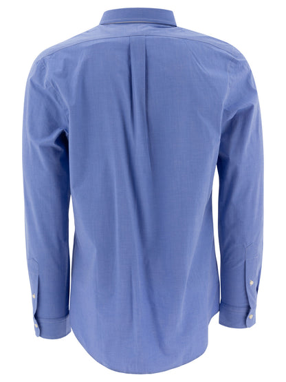 Slim-fit stretch fil-à-fil shirt Shirts