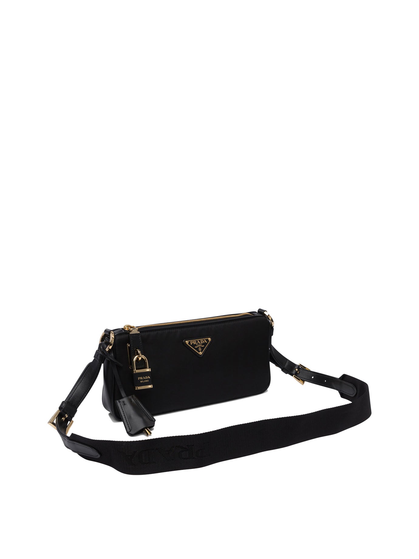 Re-Nylon and leather crossbody bag Crossbody bags