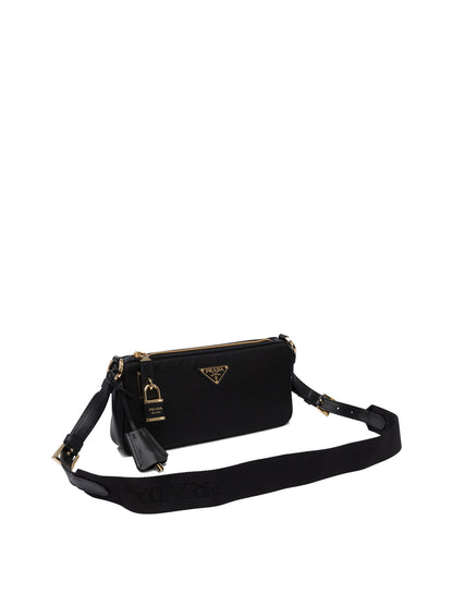 Re-Nylon and leather crossbody bag Crossbody bags