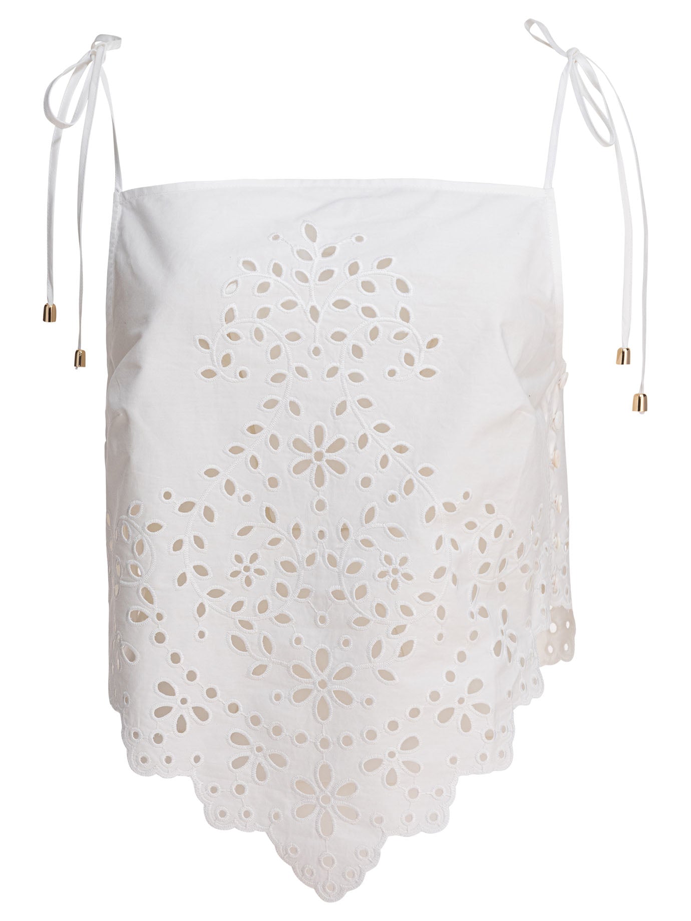 Cotton embroidered top Tops