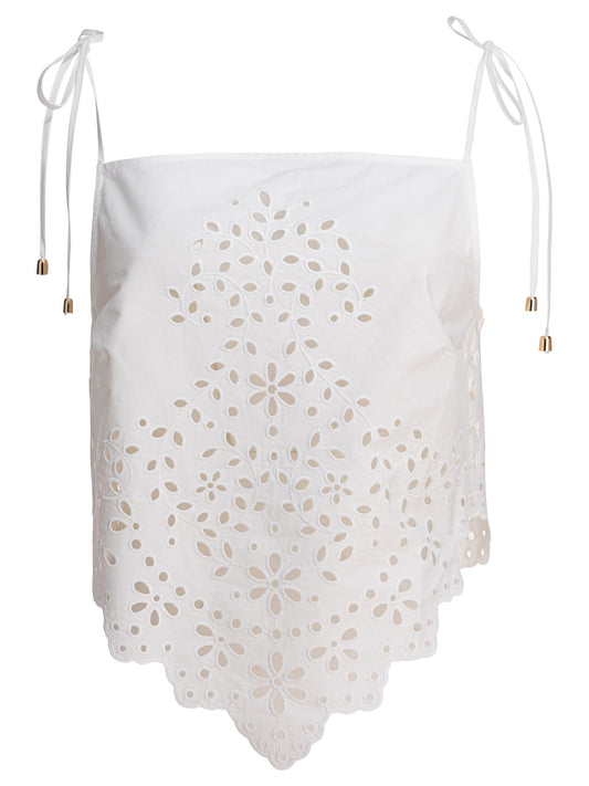 Cotton embroidered top Tops