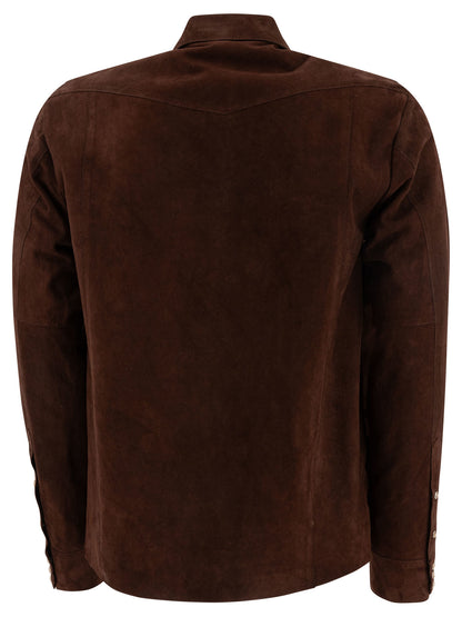 Suede overshirt jacket Jackets and Coats