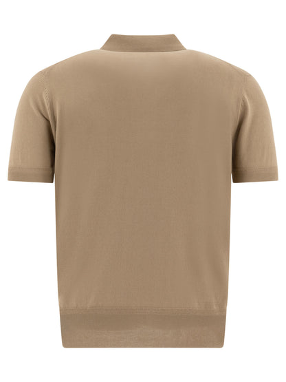Cashmere and silk polo shirt Polo shirts