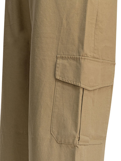 Cotton and linen cargo trousers Trousers