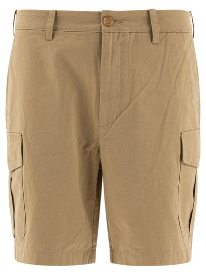 Cotton and linen cargo shorts Shorts