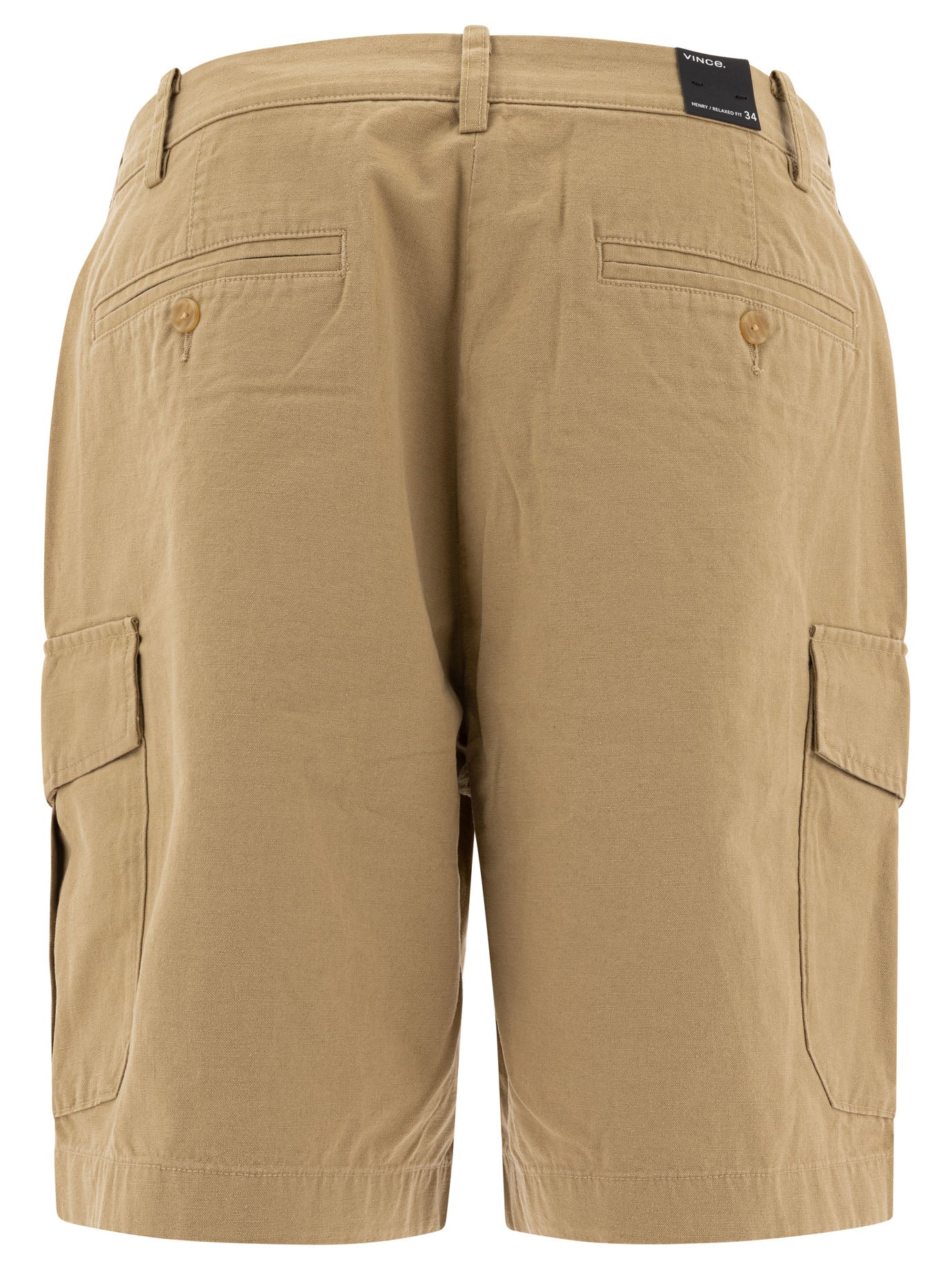 Cotton and linen cargo shorts Shorts