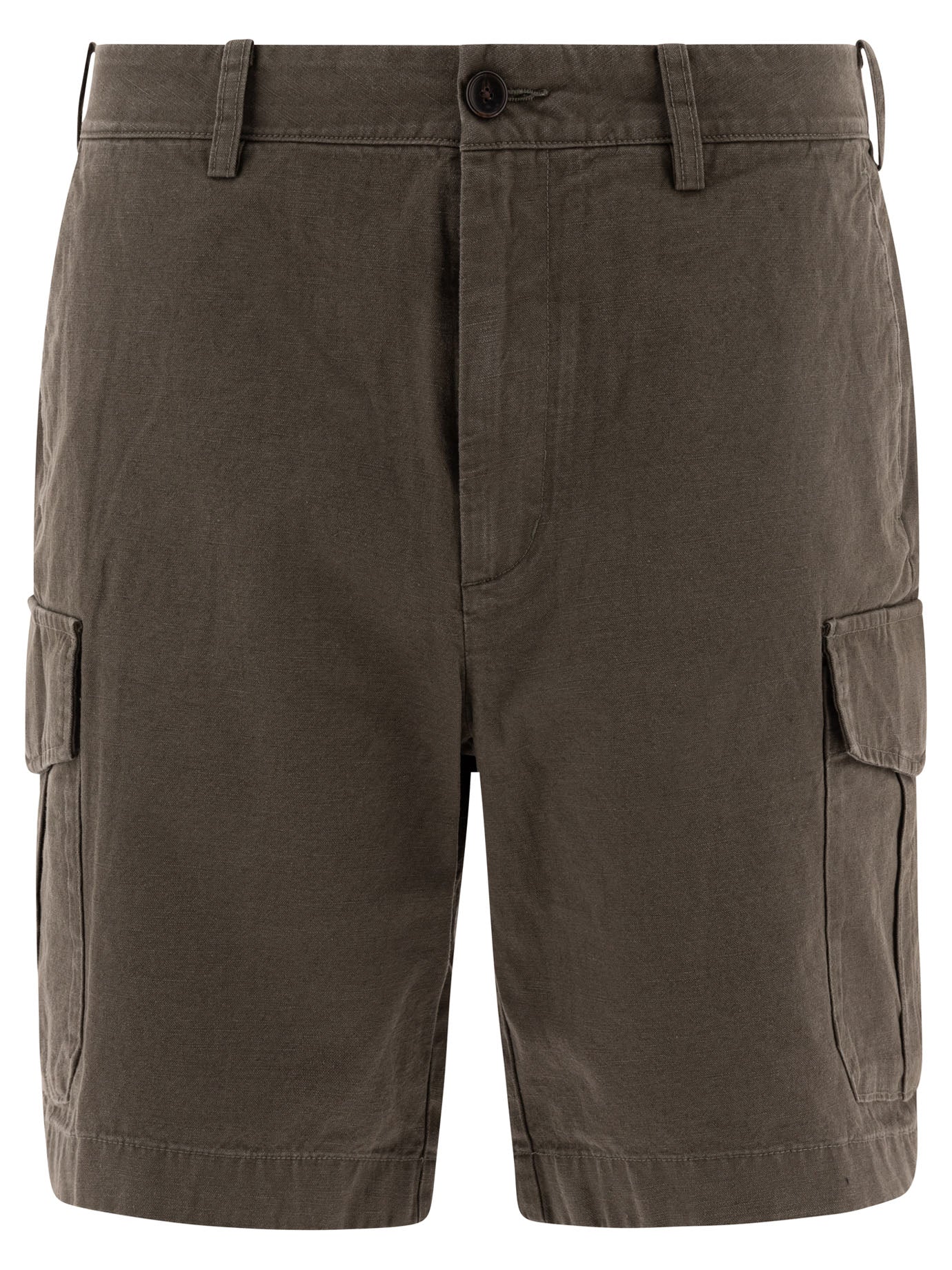 Cotton and linen cargo shorts Shorts