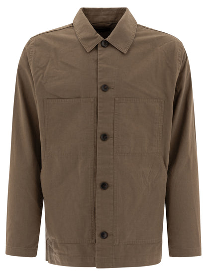 Cotton and linen utility jacket Jackets and Coats