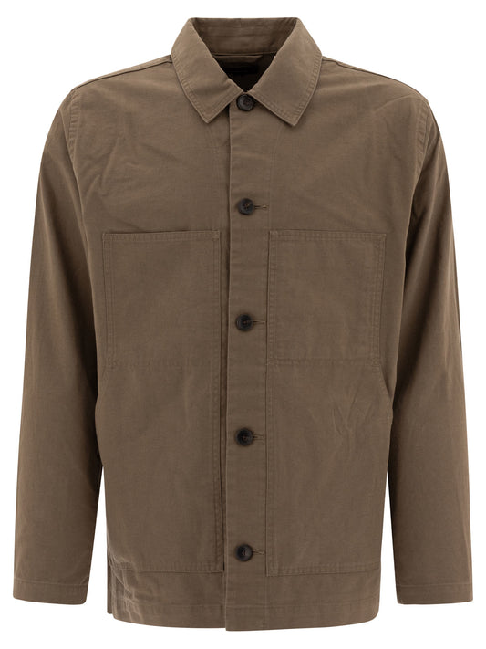 Cotton and linen utility jacket Jackets and Coats