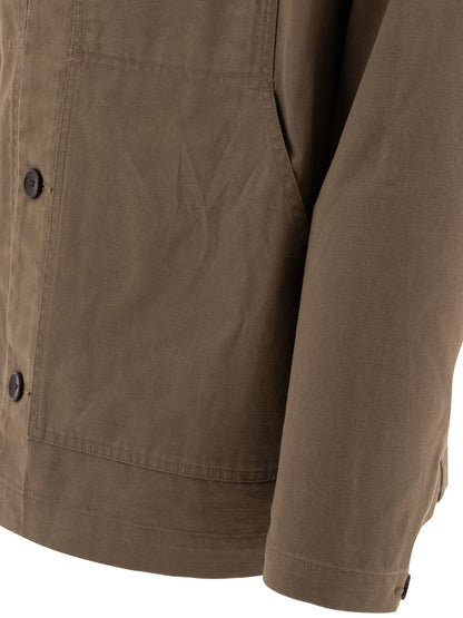 Cotton and linen utility jacket Jackets and Coats