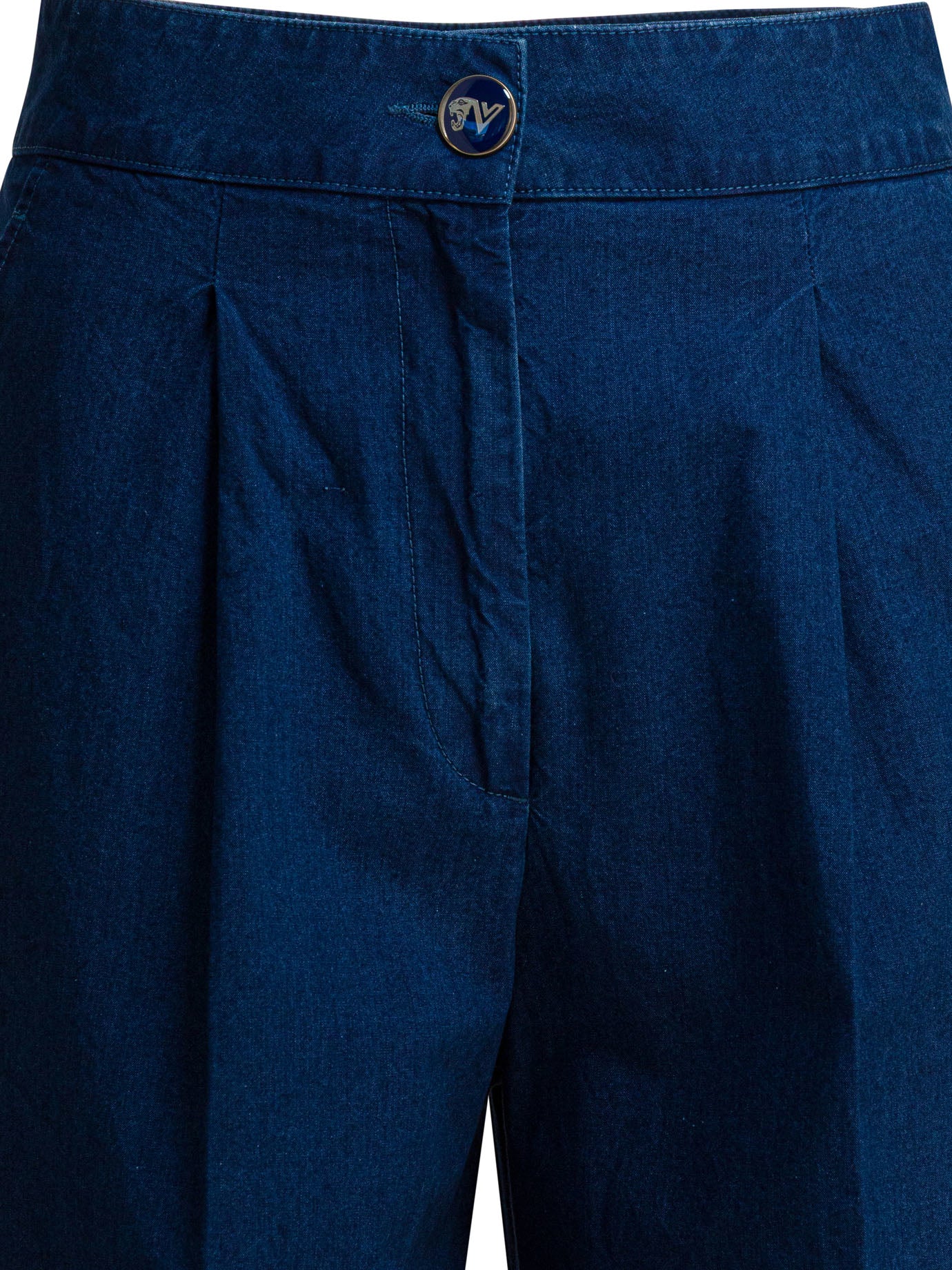 Wide-leg jeans with pleats Jeans