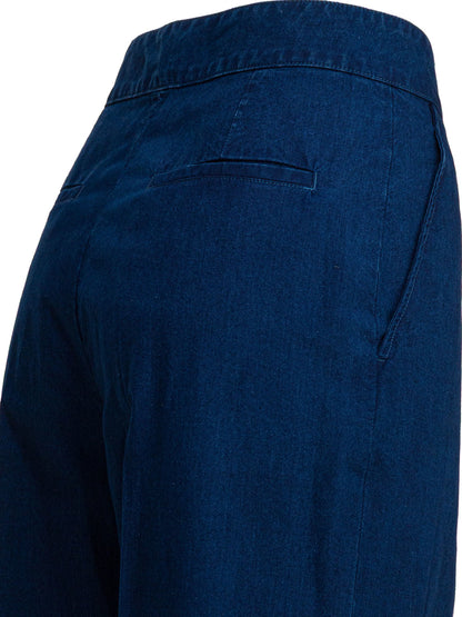 Wide-leg jeans with pleats Jeans