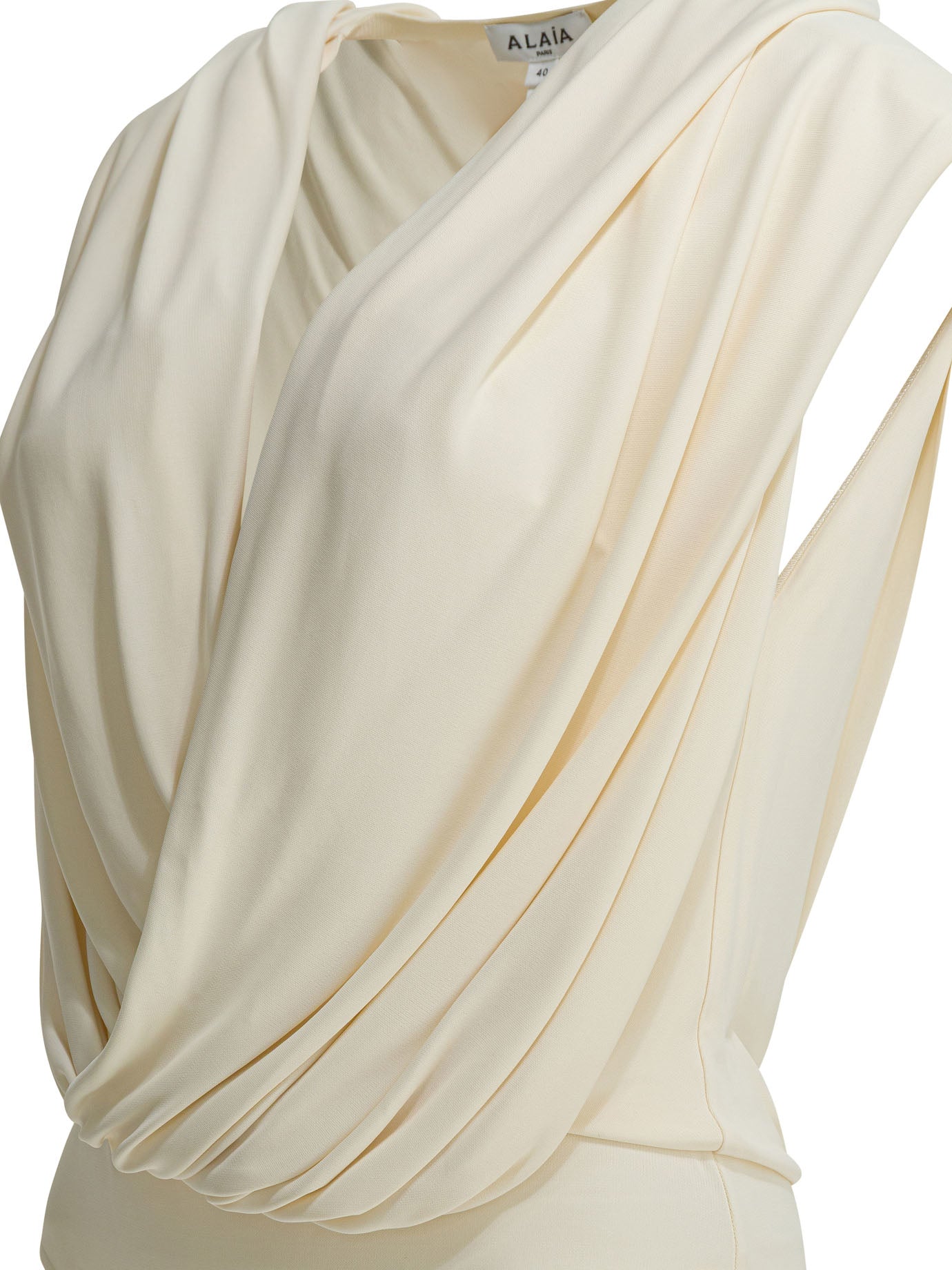 Draped bodysuit with hood Tops