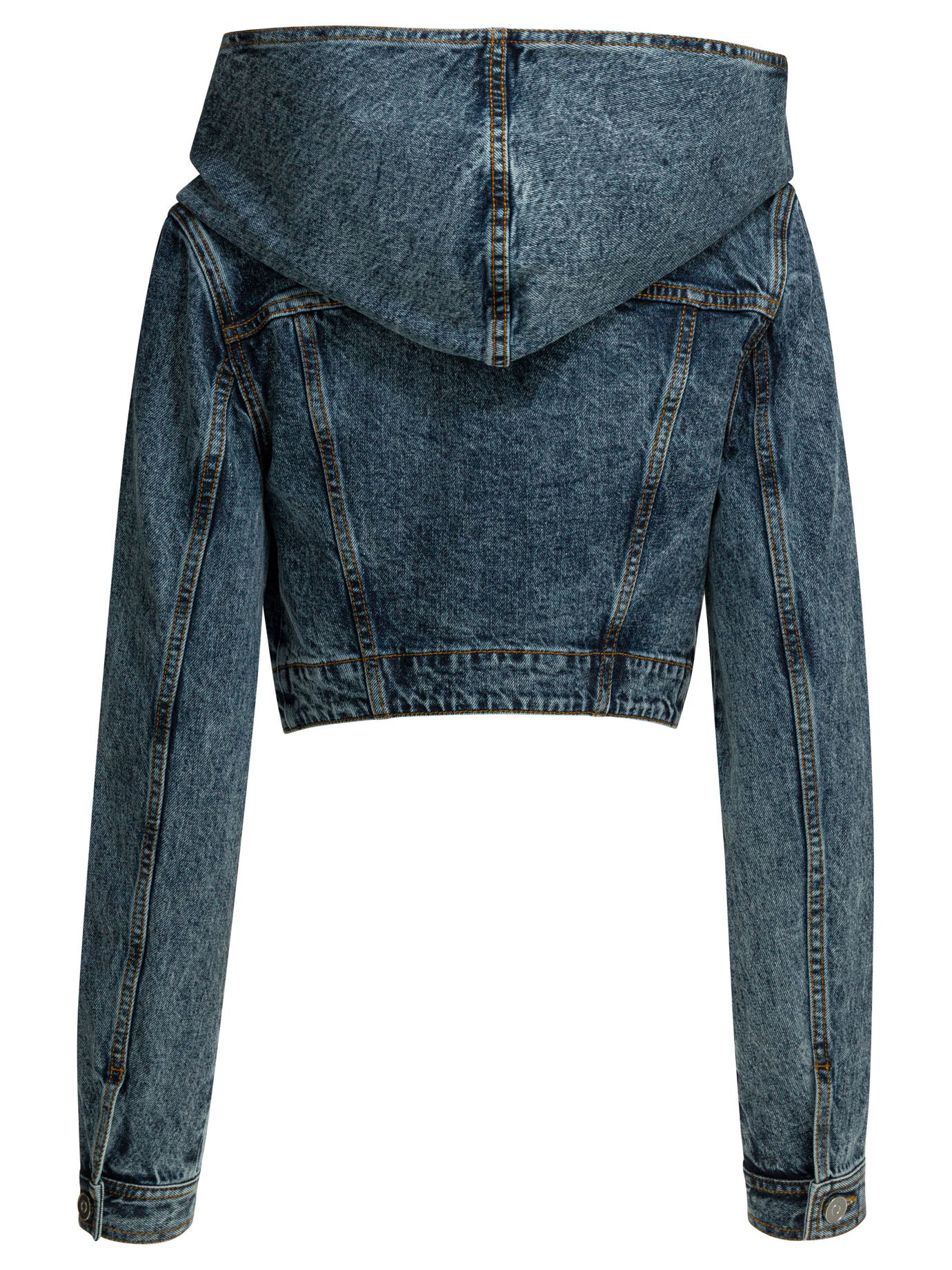 Denim jacket with hood Jackets and Coats