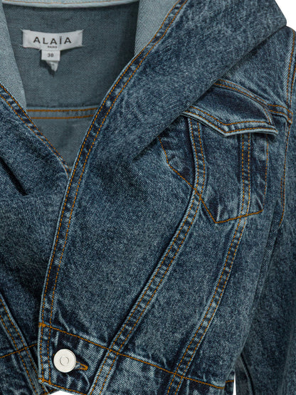 Denim jacket with hood Jackets and Coats
