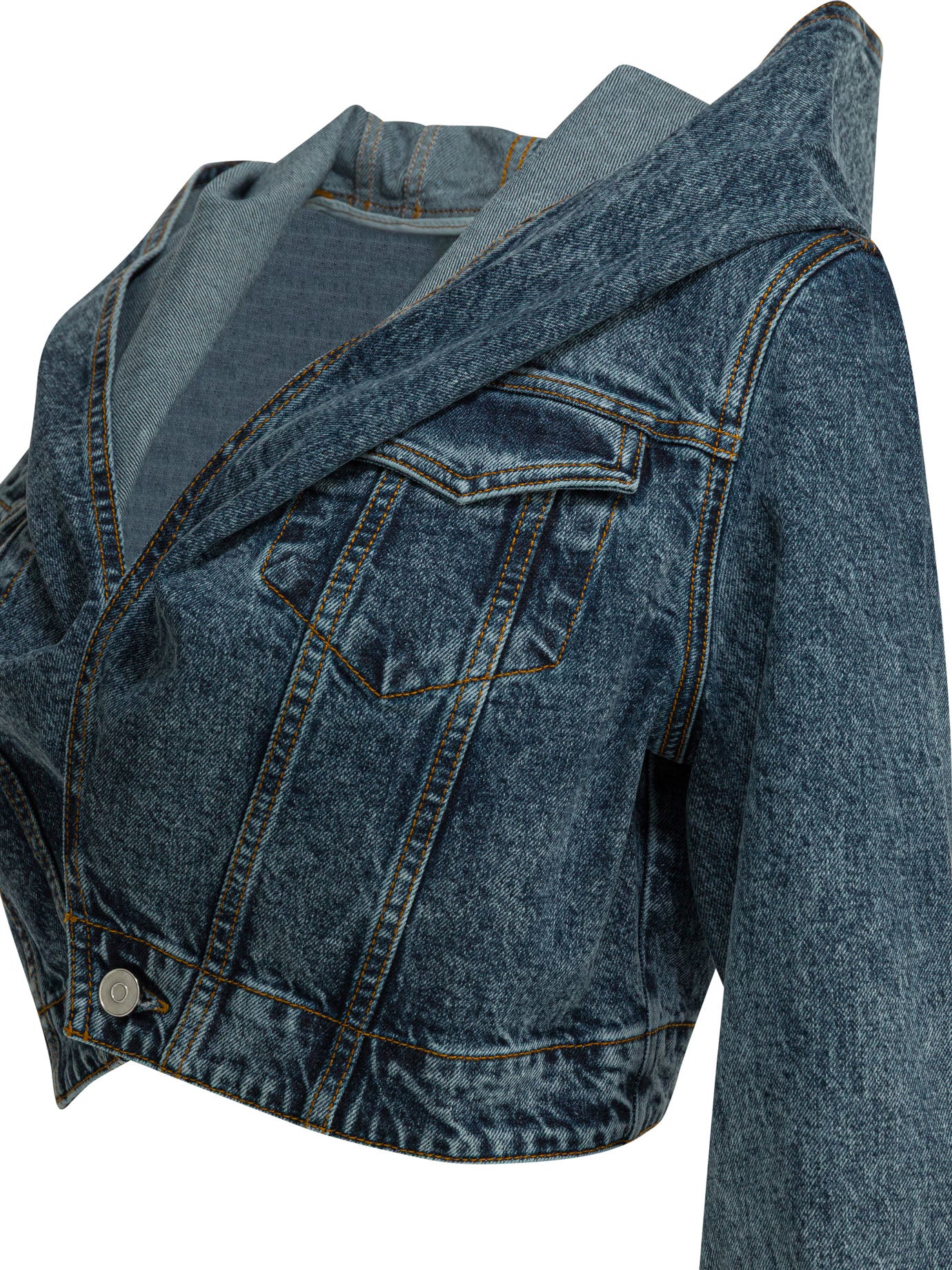 Denim jacket with hood Jackets and Coats