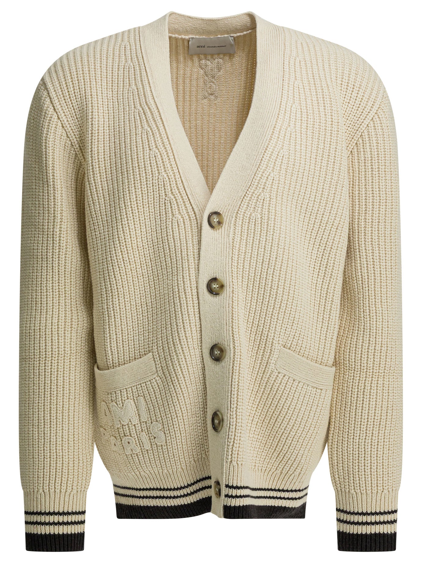 Wool cardigan with logo Knitwear