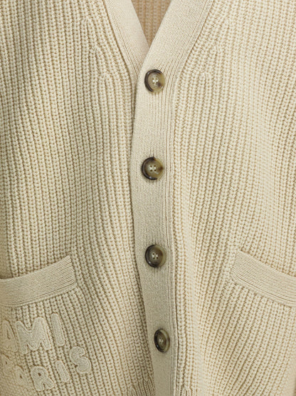 Wool cardigan with logo Knitwear