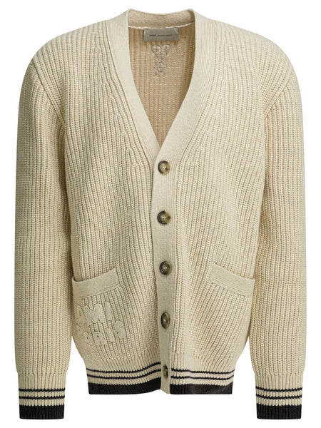 Wool cardigan with logo Knitwear