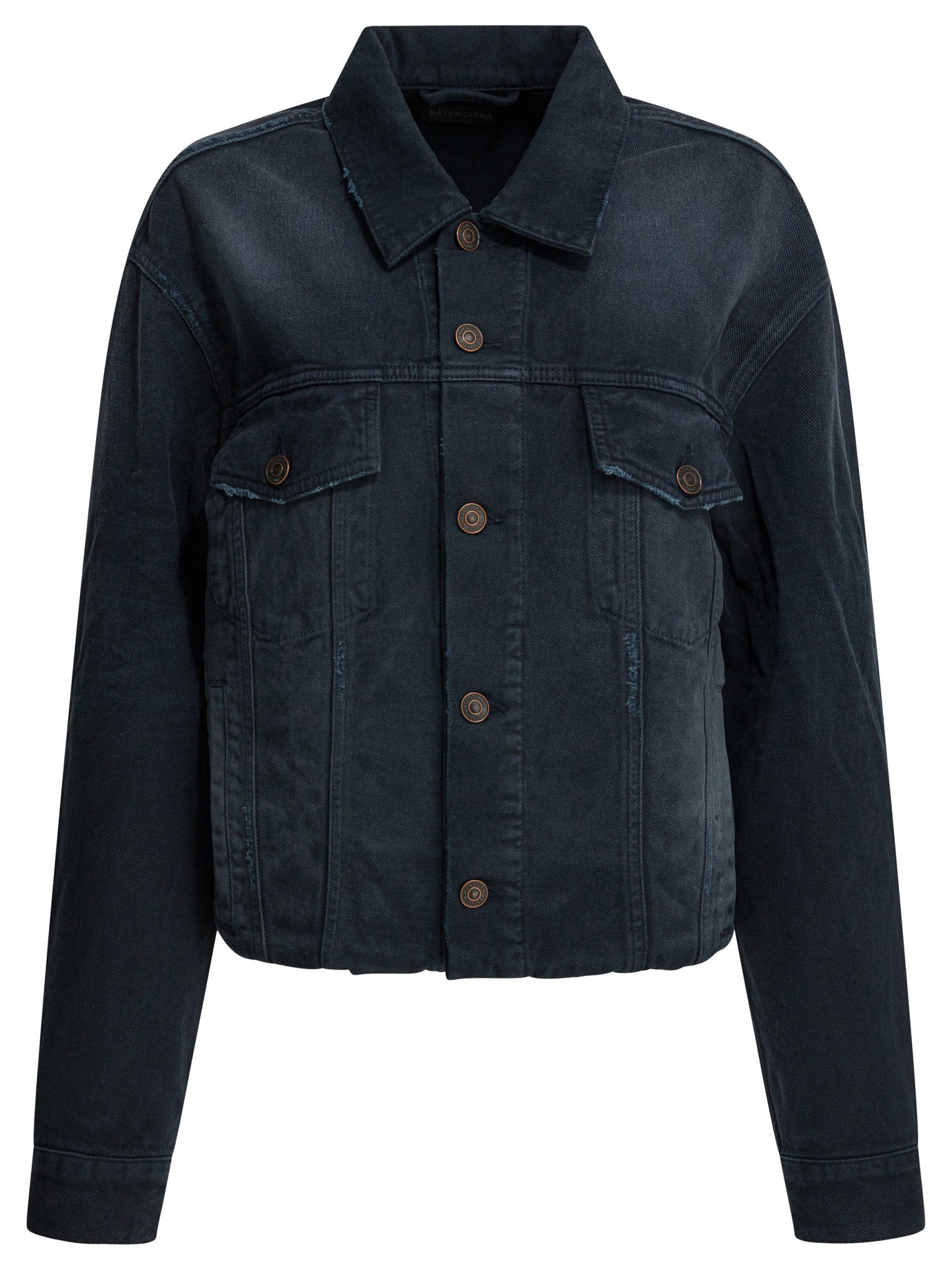 Denim jacket with old effect Jackets and Coats