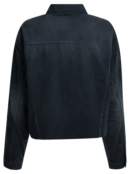Denim jacket with old effect Jackets and Coats