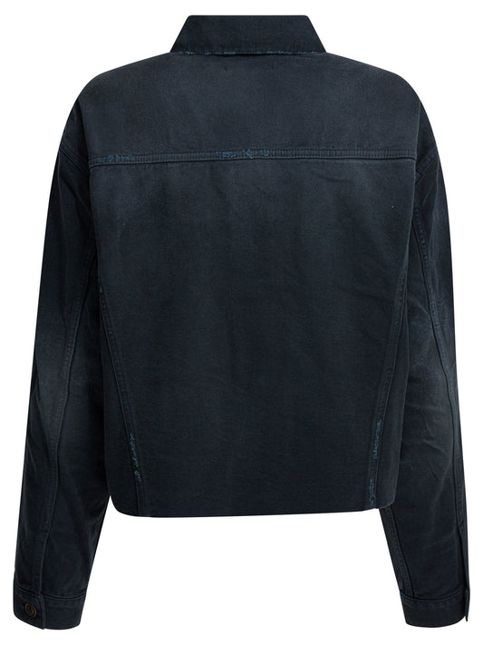 Denim jacket with old effect Jackets and Coats