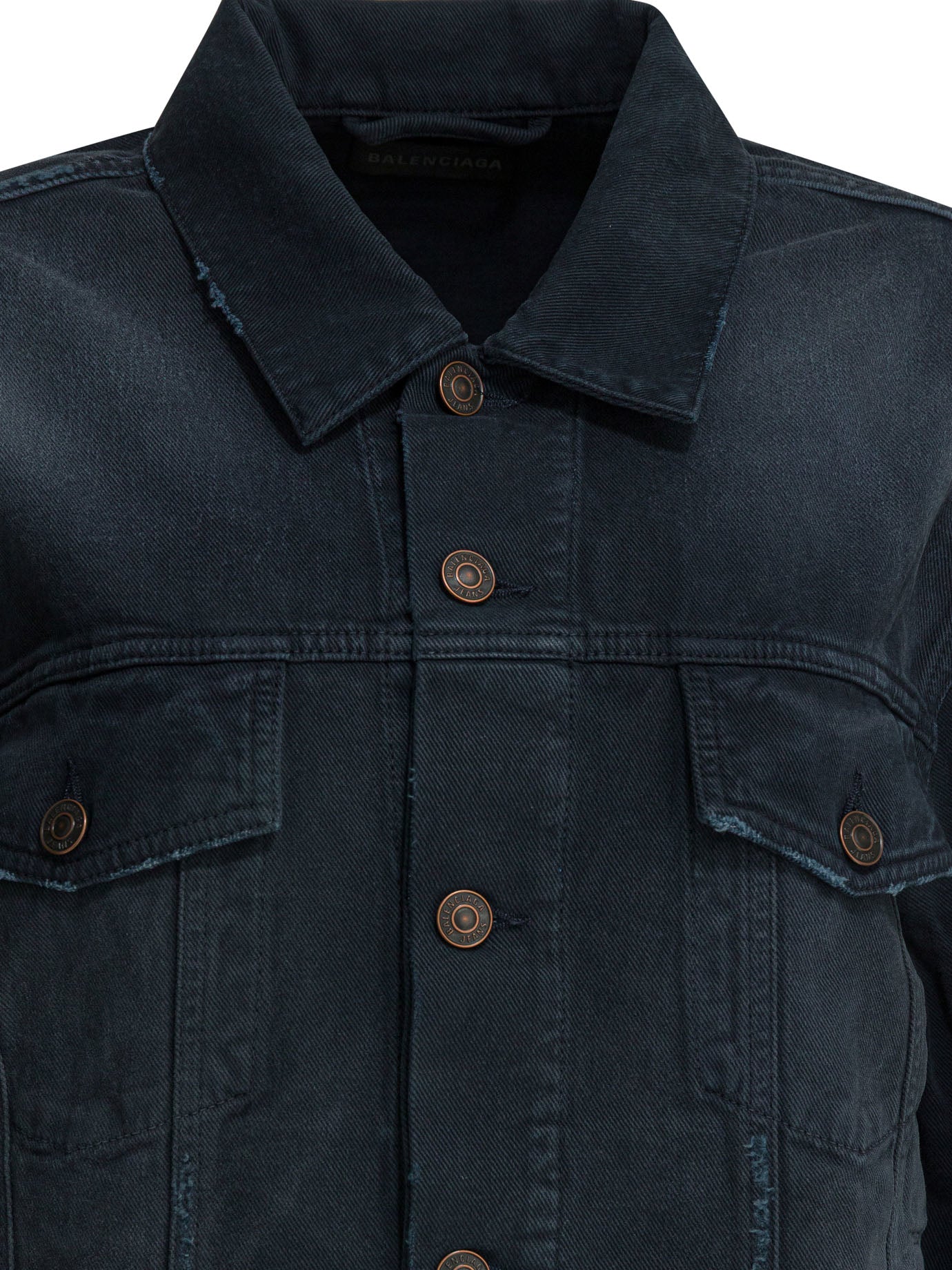 Denim jacket with old effect Jackets and Coats