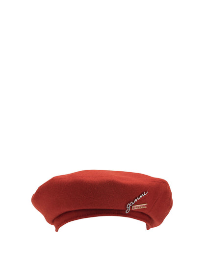 Barbour x Ganni wool beret Hats