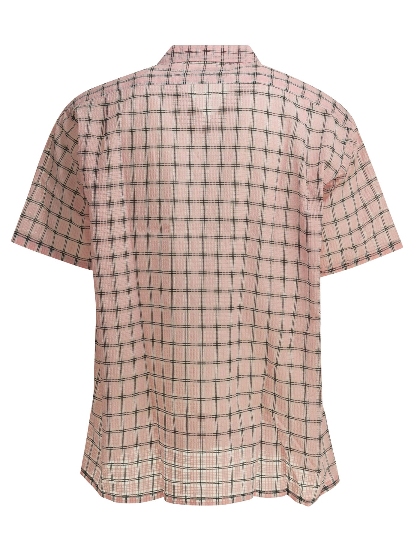 "Open Collar Nylon Airy Plaid" Casual Shirt Shirts