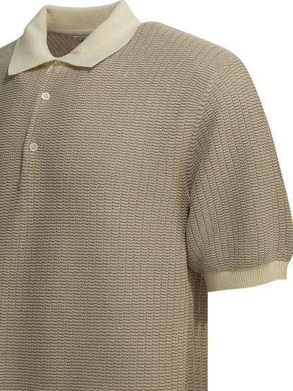 Polo shirt with buttons made of washi yarn Polo shirts