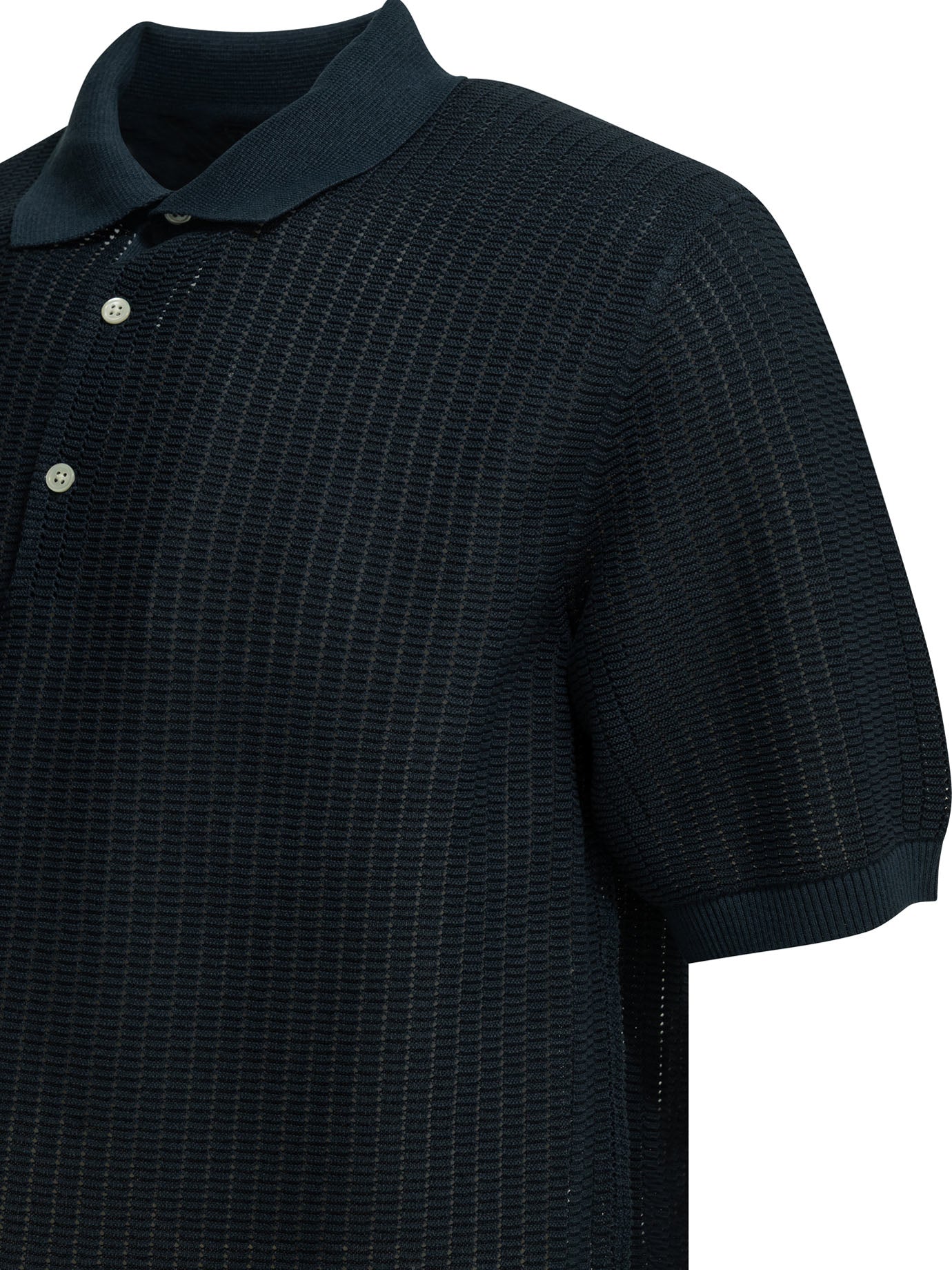 Polo shirt with buttons made of washi yarn Polo shirts