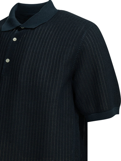 Polo shirt with buttons made of washi yarn Polo shirts