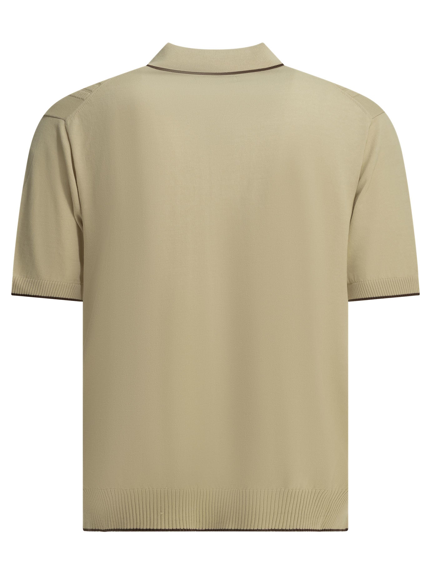 Textured knit button-down polo shirt Polo shirts