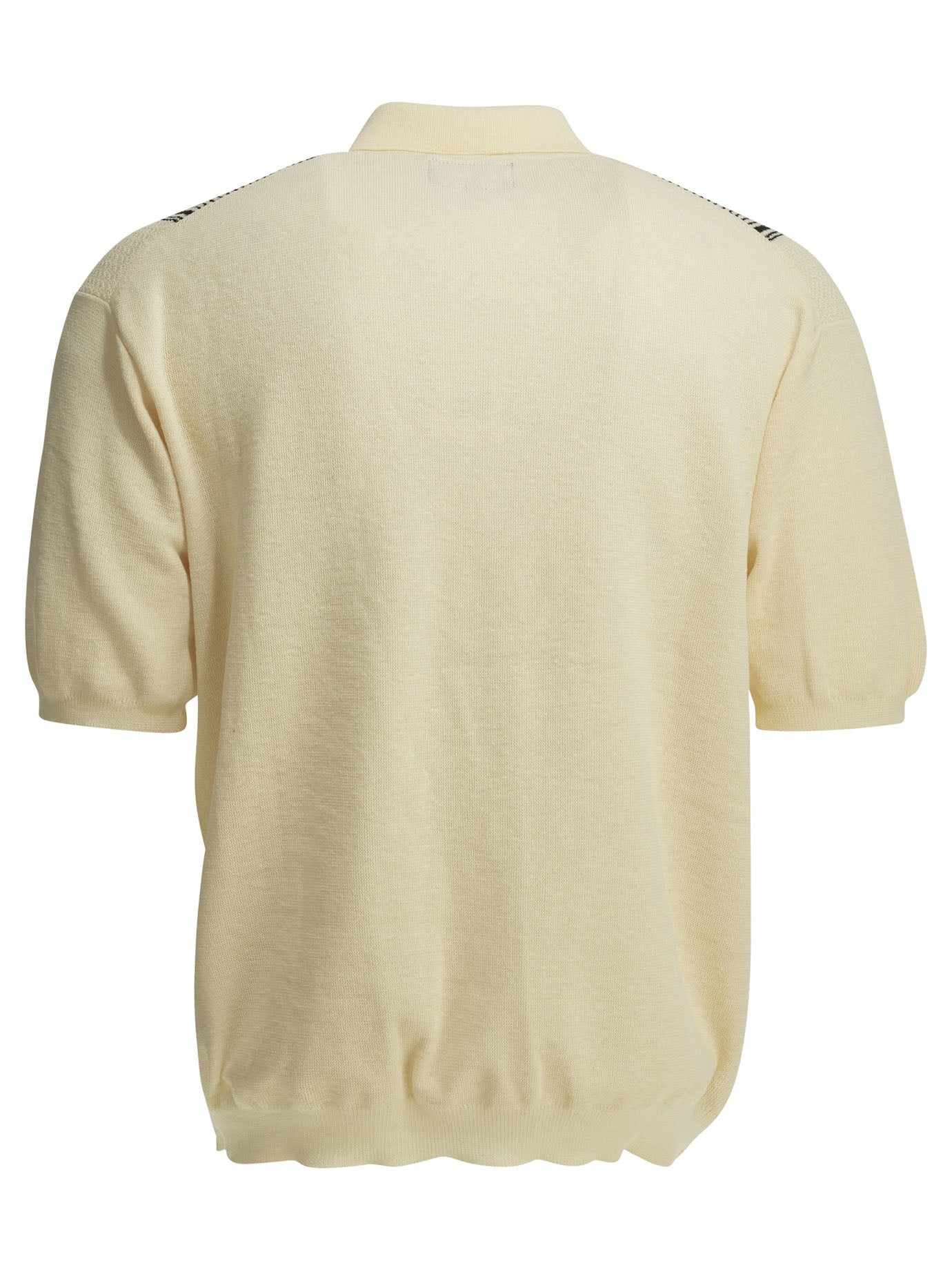 Textured knit zipper polo shirt Polo shirts