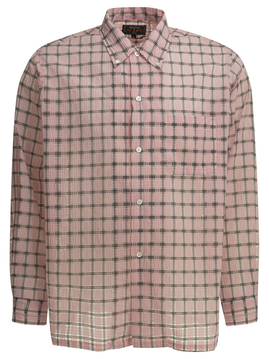 "Open DB Nylon Airy Plaid" Casual Shirt Shirts