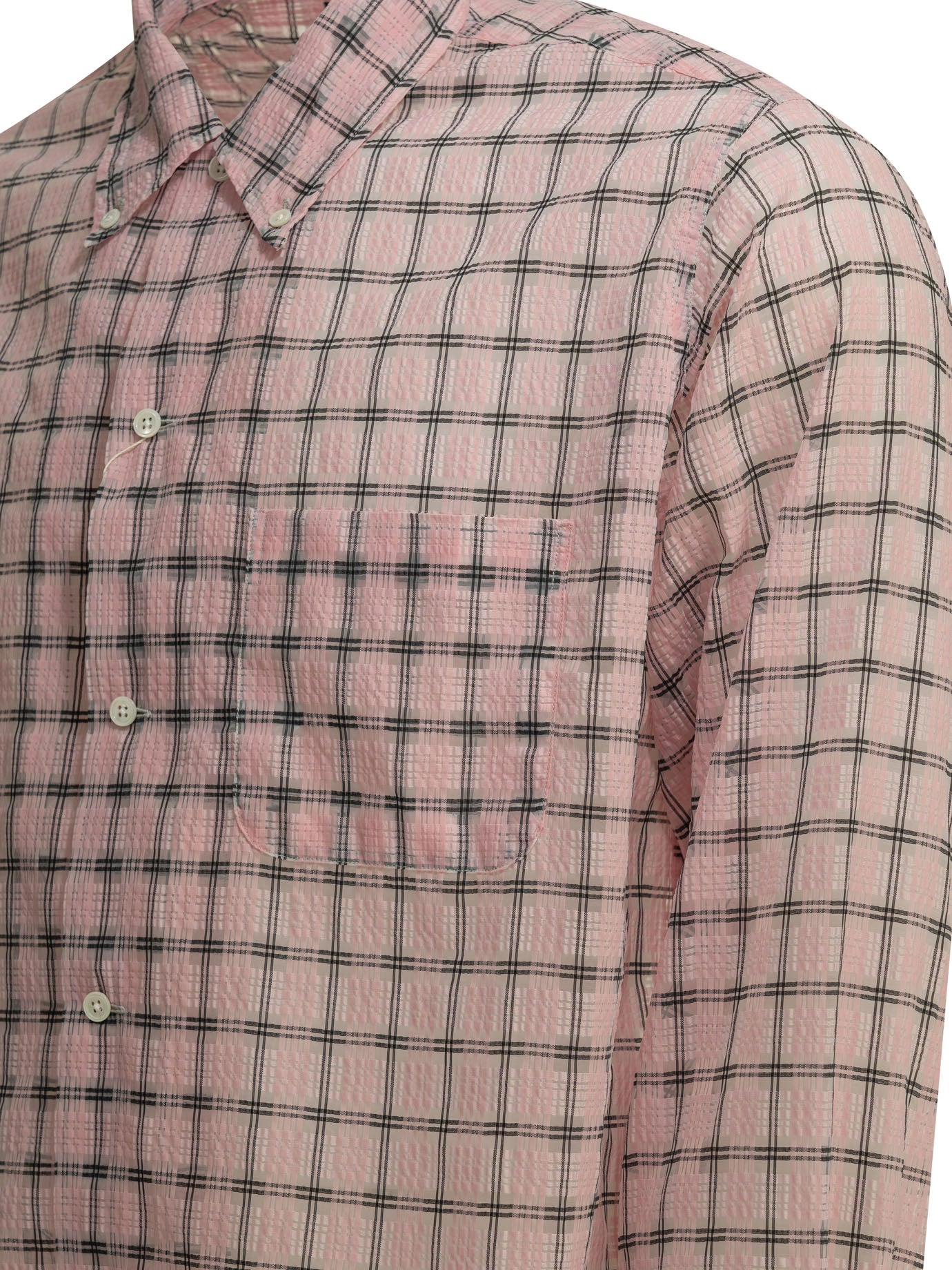 "Open DB Nylon Airy Plaid" Casual Shirt Shirts