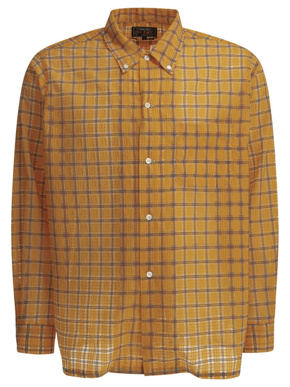 "Open DB Nylon Airy Plaid" Casual Shirt Shirts