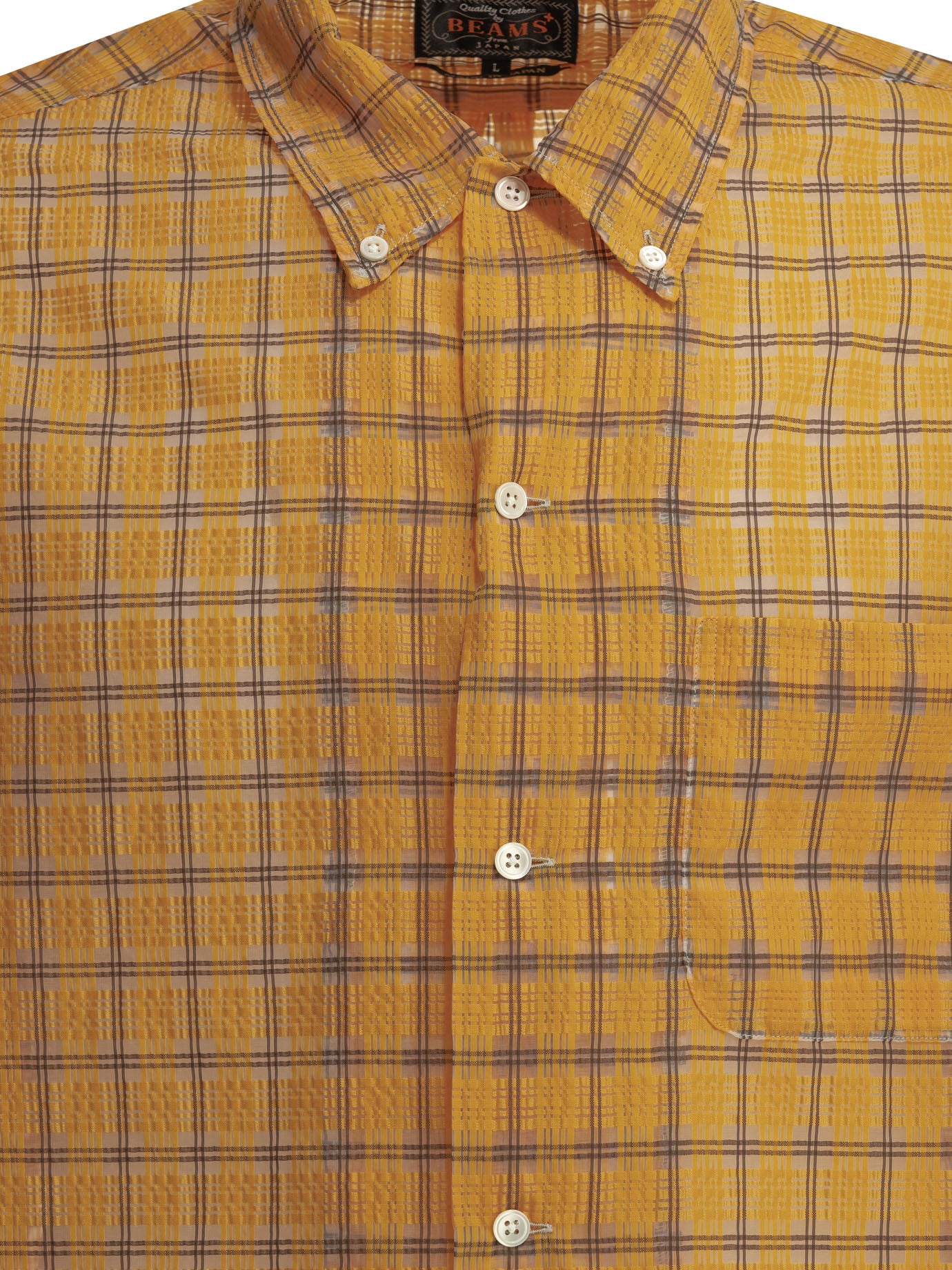 "Open DB Nylon Airy Plaid" Casual Shirt Shirts