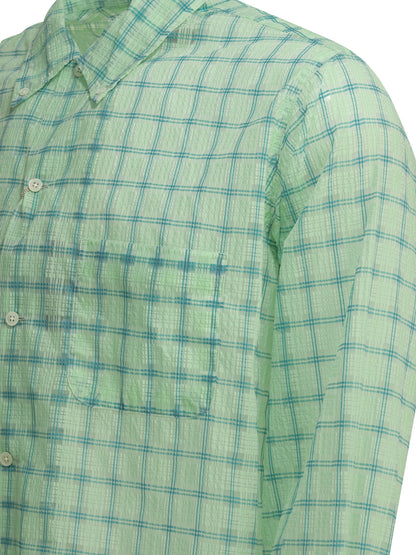 "Open DB Nylon Airy Plaid" Casual Shirt Shirts