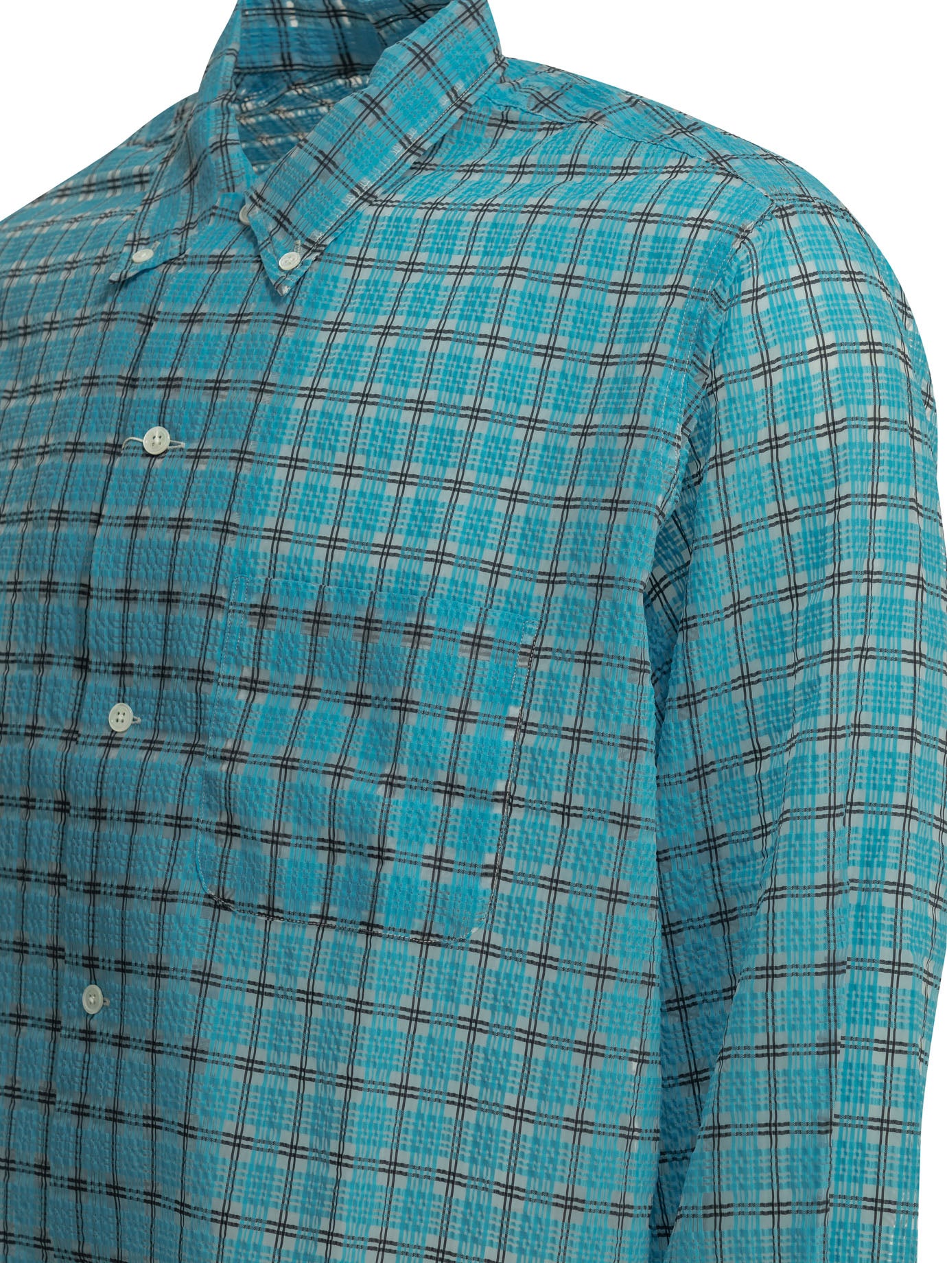"Open DB Nylon Airy Plaid" Casual Shirt Shirts