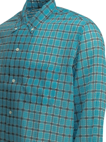"Open DB Nylon Airy Plaid" Casual Shirt Shirts